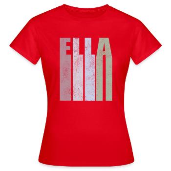 Ella prénom prénom style rétro - T-shirt Femme - rouge - Devant - AI Model Female 172 dark (172cm)