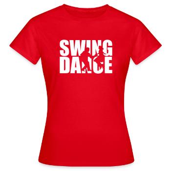 Swing dance - Women's T-Shirt - red - Front - AI Model Female 172 dark (172cm)