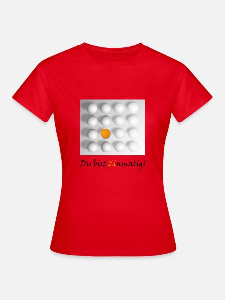 einmalig - Frauen T-Shirt - Rot