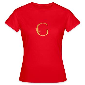 Anfangsbuchstabe G - Frauen T-Shirt - Rot - Vorne - AI Model Female 172 dark (172cm)