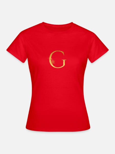 Anfangsbuchstabe G - Frauen T-Shirt - Rot