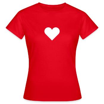 Heart - Frauen T-Shirt - Rot - Vorne - AI Model Female 172 dark (172cm)
