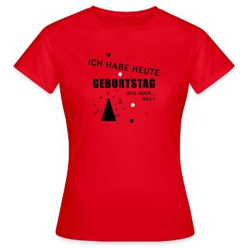 Birthday saying awesome - Women's T-Shirt - red - Front - AI Model Female 172 dark (172cm)