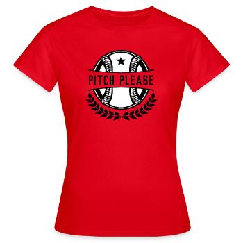 Maillot de sport • Baseball • Cadeau - T-shirt Femme - rouge - Devant - AI Model Female 172 dark (172cm)