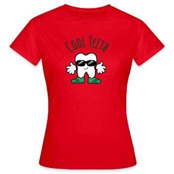 Dents fraîches - dents fraîches - T-shirt Femme - rouge - Devant - AI Model Female 172 dark (172cm)