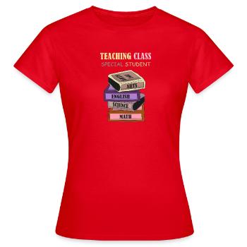 TEACHING CLASS - Women's T-Shirt - red - Front - AI Model Female 172 dark (172cm)