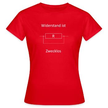 La résistance est vaine - T-shirt Femme - rouge - Devant - AI Model Female 172 dark (172cm)