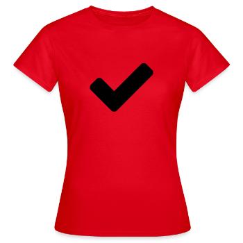 Check - Women's T-Shirt - red - Front - AI Model Female 172 dark (172cm)