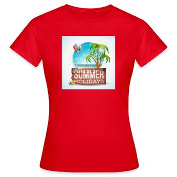 Vacances d'été Vacances d'été Vacances - T-shirt Femme - rouge - Devant - AI Model Female 172 dark (172cm)