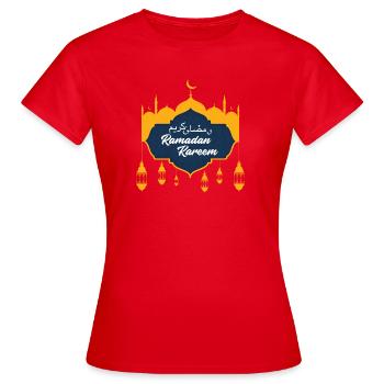 Der Fastenmonat Ramadan - Frauen T-Shirt - Rot - Vorne - AI Model Female 172 dark (172cm)