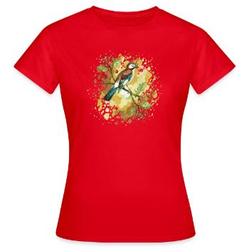 Bird jay - Women's T-Shirt - red - Front - AI Model Female 172 dark (172cm)