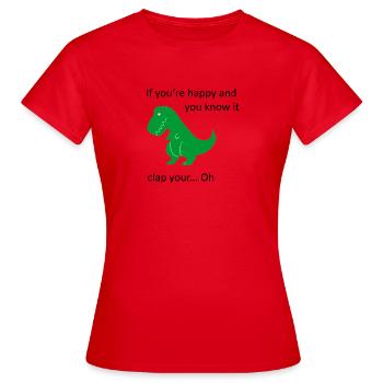 Clap your hands - Women's T-Shirt - red - Front - AI Model Female 172 dark (172cm)
