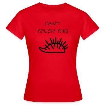 Hérisson drôle d'énonciation - T-shirt Femme - rouge - Devant - AI Model Female 172 dark (172cm)
