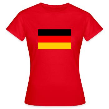 German Flag - Women's T-Shirt - red - Front - AI Model Female 172 dark (172cm)