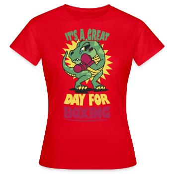 C’est un grand jour pour la boxe - T-shirt Femme - rouge - Devant - AI Model Female 172 dark (172cm)