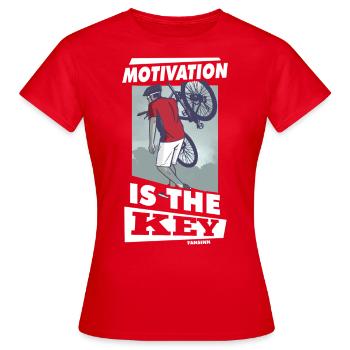 La motivation motive la carrière Cadeau positif - T-shirt Femme - rouge - Devant - AI Model Female 172 dark (172cm)