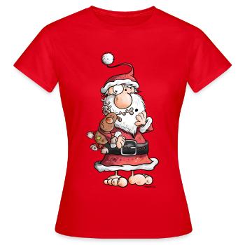 Santa Claus câlins Rennes - T-shirt Femme - rouge - Devant - AI Model Female 172 dark (172cm)