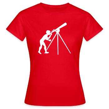 Astronomie Télescope Astronome Astronome - T-shirt Femme - rouge - Devant - AI Model Female 172 dark (172cm)