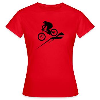 Alpine skiing - Women's T-Shirt - red - Front - AI Model Female 172 dark (172cm)