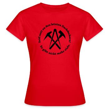 Couvreur - T-shirt Femme - rouge - Devant - AI Model Female 172 dark (172cm)