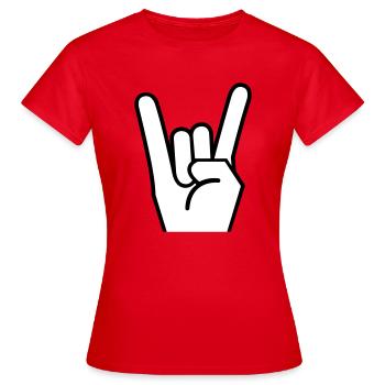 Main de roche - T-shirt Femme - rouge - Devant - AI Model Female 172 dark (172cm)