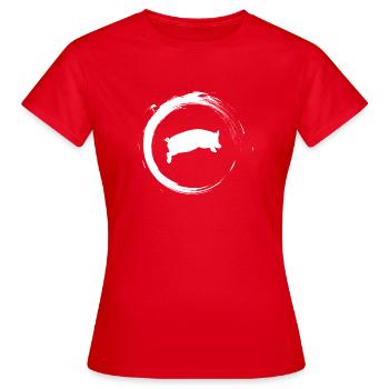 porc - T-shirt Femme - rouge - Devant - AI Model Female 172 dark (172cm)