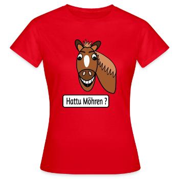 Hattu Möhren - Frauen T-Shirt - Rot - Vorne - AI Model Female 172 dark (172cm)