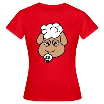 Sheep Baby Toddler Face Pacifier Child Head - Women's T-Shirt - red - Front - AI Model Female 172 dark (172cm)