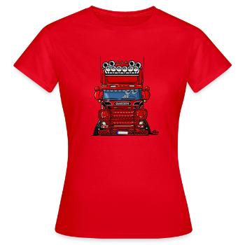 0777 RED TRUCK SWEDEN - Women's T-Shirt - red - Front - AI Model Female 172 dark (172cm)