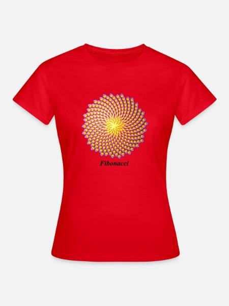 Fibonacci-Blume - Frauen T-Shirt - Rot