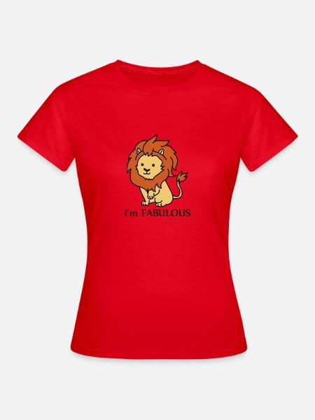 Stolzer Löwe | i´m FABULOUS - Frauen T-Shirt - Rot