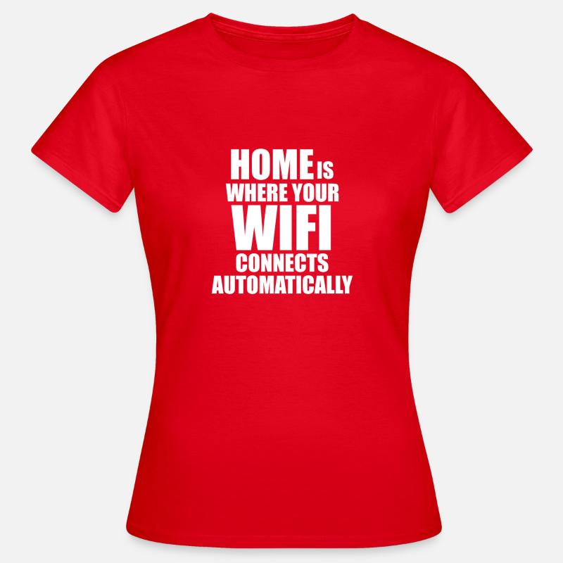 Linux Unix Wifi Coding Admin Spruch lustig - Frauen T-Shirt - Rot