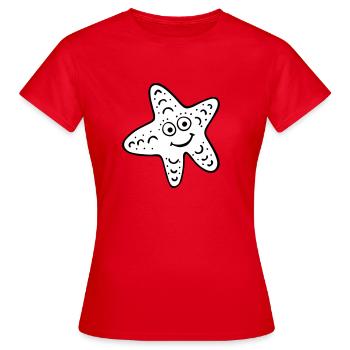 étoile de mer - T-shirt Femme - rouge - Devant - AI Model Female 172 dark (172cm)