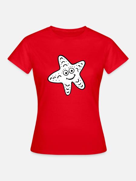 Seestern - Frauen T-Shirt - Rot