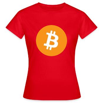 Bitcoin - T-shirt Femme - rouge - Devant - AI Model Female 172 dark (172cm)
