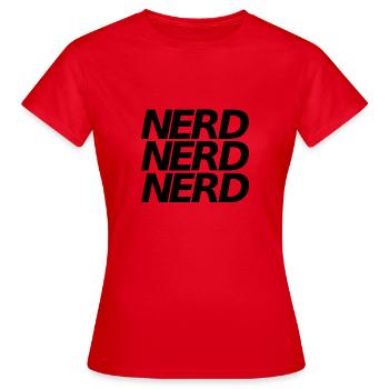 Nerd secchione nerd - Maglietta da donna - rosso - Fronte - AI Model Female 172 dark (172cm)