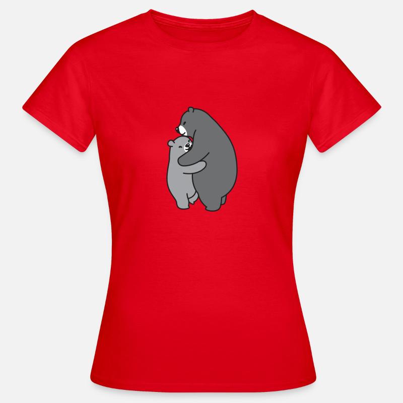 Bears cuddle gray - Women's T-Shirt - red