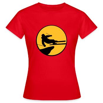 sauter sauter cascade astuce falaise haute fli - T-shirt Femme - rouge - Devant - AI Model Female 172 dark (172cm)