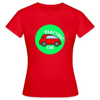 Voiture électrique - T-shirt Femme - rouge - Devant - AI Model Female 172 dark (172cm)