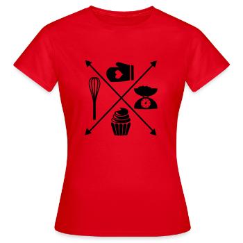 faire cuire au four - T-shirt Femme - rouge - Devant - AI Model Female 172 dark (172cm)