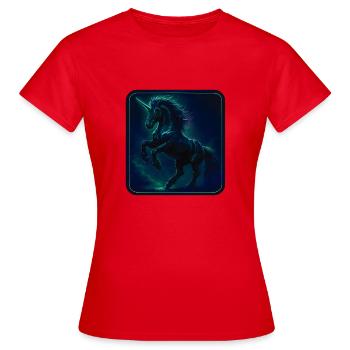 Licorne mystique sombre - T-shirt Femme - rouge - Devant - AI Model Female 172 dark (172cm)