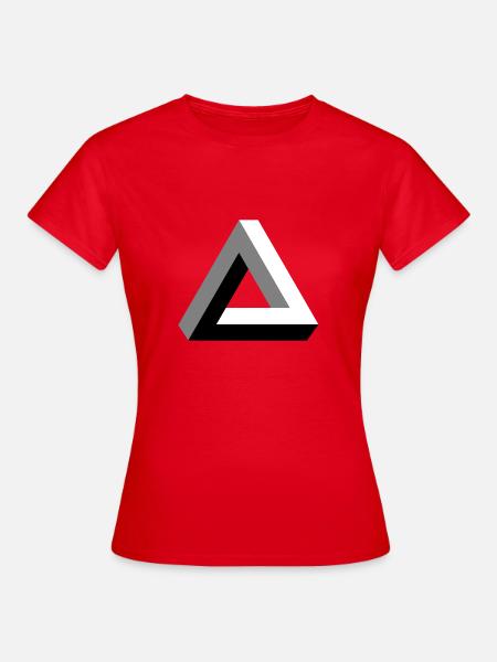 Penrose Dreieck - Frauen T-Shirt - Rot