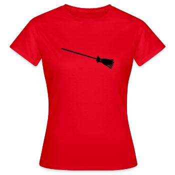 Hexenbesen - Frauen T-Shirt - Rot - Vorne - AI Model Female 172 dark (172cm)