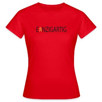 Unique - Women's T-Shirt - red - Front - AI Model Female 172 dark (172cm)