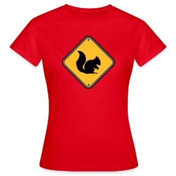 panneau d'avertissement bouclier zone de mise en garde - T-shirt Femme - rouge - Devant - AI Model Female 172 dark (172cm)