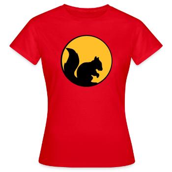 lune nuit soleil cercle rond logo silhouette noir - T-shirt Femme - rouge - Devant - AI Model Female 172 dark (172cm)