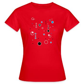 bulles - T-shirt Femme - rouge - Devant - AI Model Female 172 dark (172cm)