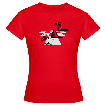 Échec et mat - T-shirt Femme - rouge - Devant - AI Model Female 172 dark (172cm)