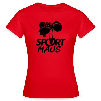 Sportmaus négative - T-shirt Femme - rouge - Devant - AI Model Female 172 dark (172cm)