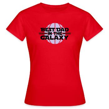 Beste Vati in der Galaxie - Frauen T-Shirt - Rot - Vorne - AI Model Female 172 dark (172cm)